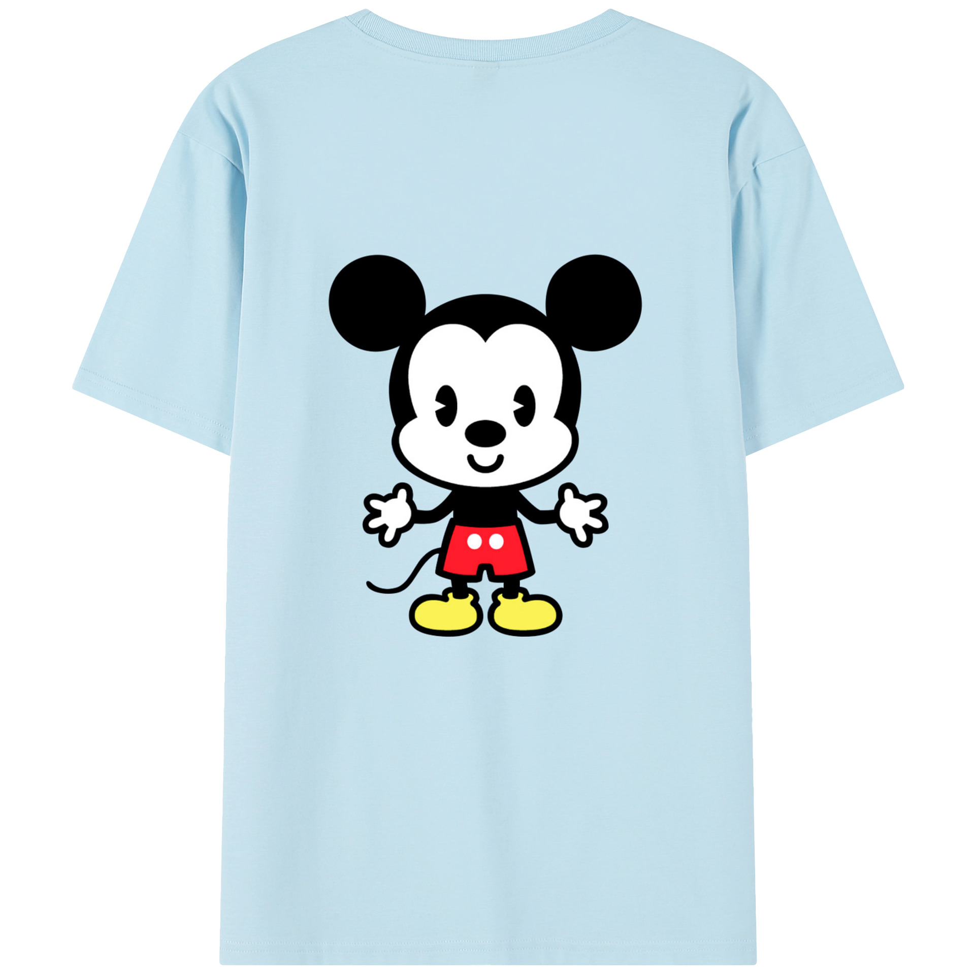 （画像用） ミッキーマウス Mickey Mouse 綿100％半袖Tシャツ（背面プリント）